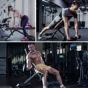 PASYOU Hantelbank Klappbare Trainingsbank mit 9x4x3 Verstellbaren Positionen Multi- Schrägbank als Bauch & Rückentrainer für zuhause, Max. 318kg Gewichtsbelastung