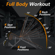 Dskeuzeew Verstellbare Hantelbank Klappbar Multifunktions Trainingsbank Schrägbank mit 7-Fach Verstellbarer Rückenlehne und Widerstandsband/4-Fach verstellbarer Belastung 400kg