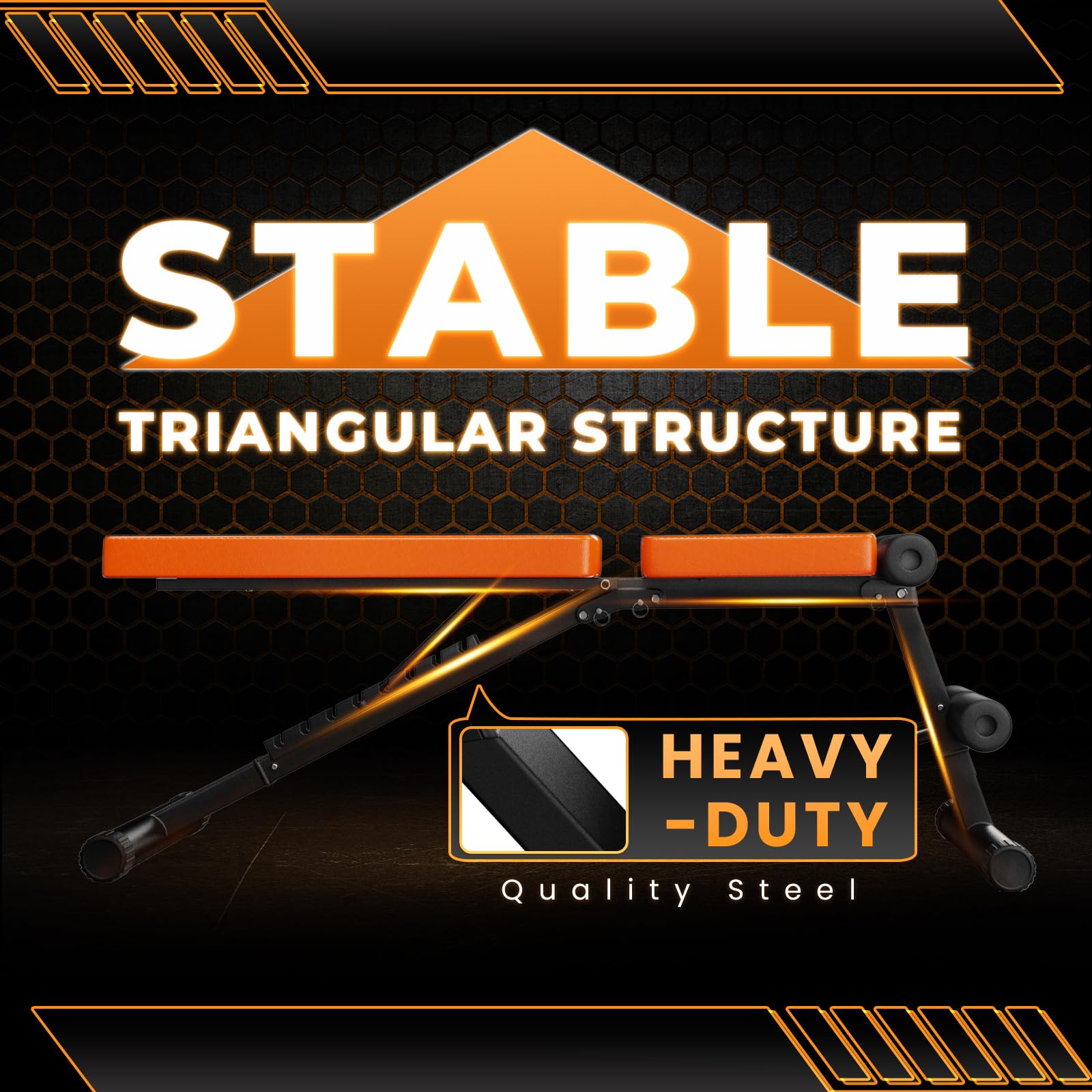 Dskeuzeew Verstellbare Hantelbank Klappbar Trainingsbank Schrägbank mit 8-Fach Verstellbarer Fitness Schrägbank für Ganzkörper-workout 300KG Gewichtskapazitäts