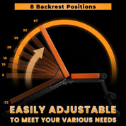 Dskeuzeew Verstellbare Hantelbank Klappbar Trainingsbank Schrägbank mit 8-Fach Verstellbarer Fitness Schrägbank für Ganzkörper-workout 300KG Gewichtskapazitäts