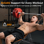 Dskeuzeew Verstellbare Hantelbank Klappbar Multifunktions Trainingsbank Schrägbank mit 7-Fach Verstellbarer Rückenlehne und Widerstandsband/4-Fach verstellbarer Belastung 400kg