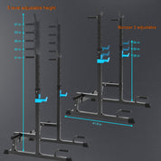 Squat Rack Multi-Funktions Barbell Rack Höhenverstellbarer Hantelständer für Sportstudio Zuhause Gewichtheben Bankdrücken Dip-Station Tragbare Krafttraining Kurzhantelablage